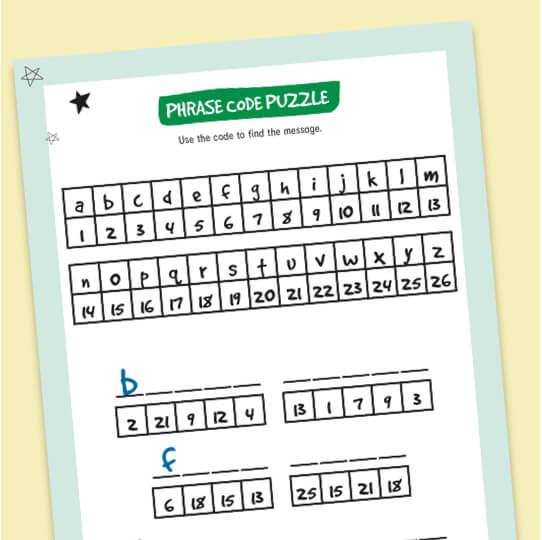 Phrase Code Puzzle link
