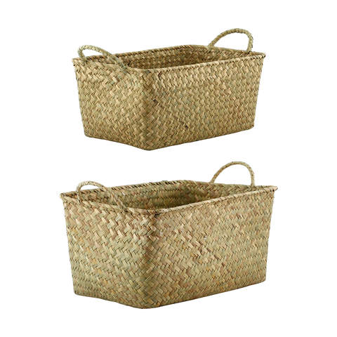 2 rectangle baskets with
