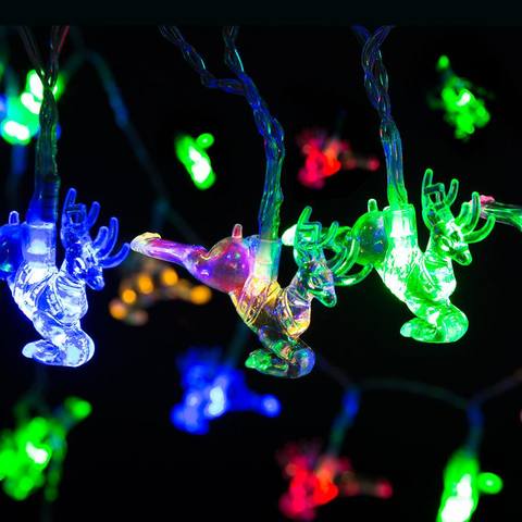 LED Reindeer String Lights - Multi-colour, 24 Bulbs Kmart