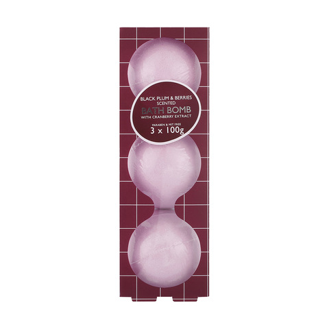 Black Plum & Berries Scented Bath Bombs | Kmart