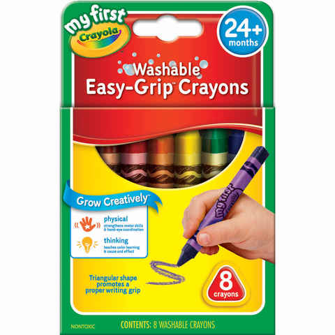 Crayola My First Washable Triangular Crayons - Pack of 8 | Kmart