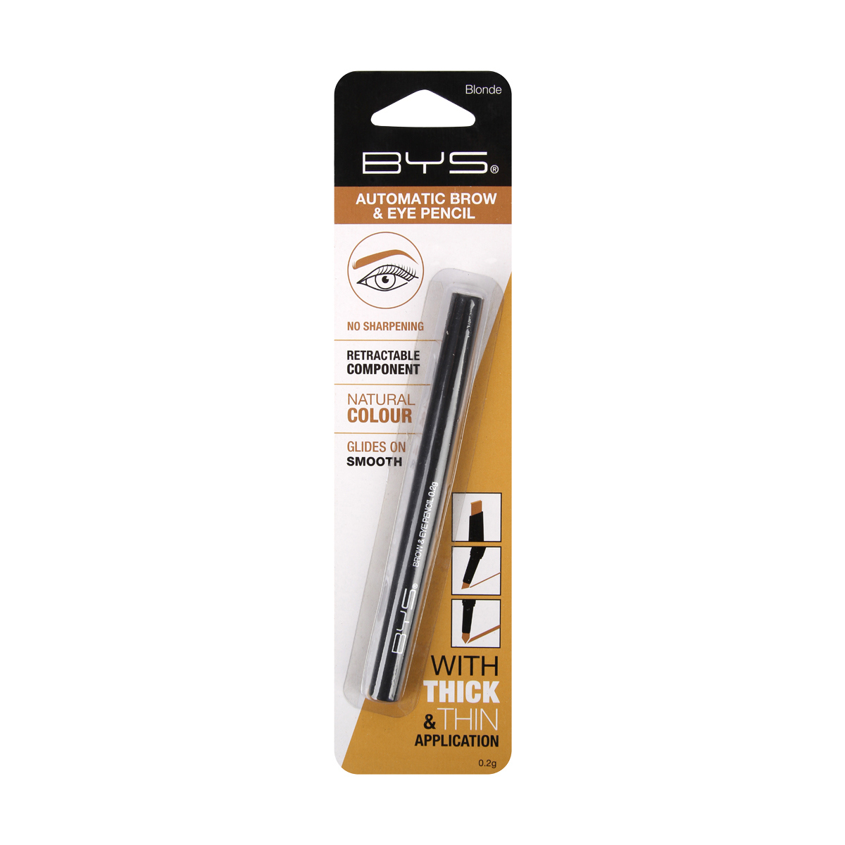 BYS Automatic Brow & Eye Pencil 0.2g, Blonde Kmart