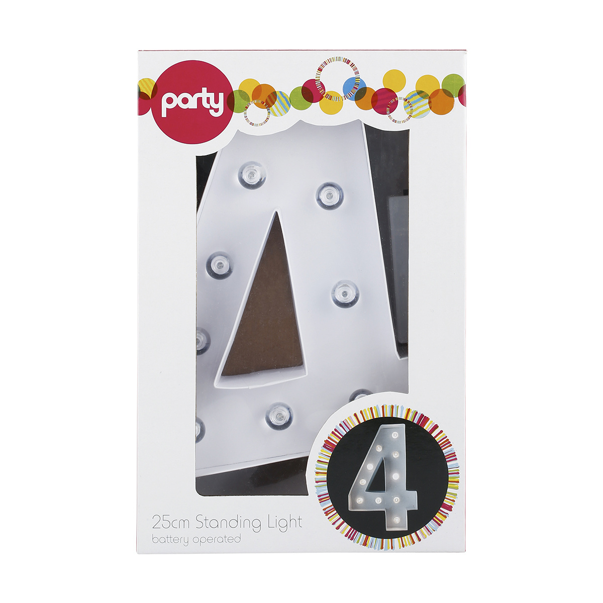 25cm Standing Light Number 4 Kmart