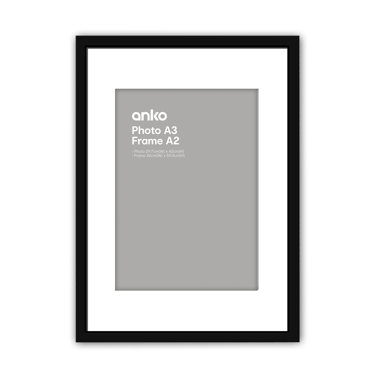 A2 Box Mat A3 Frame Black Kmart