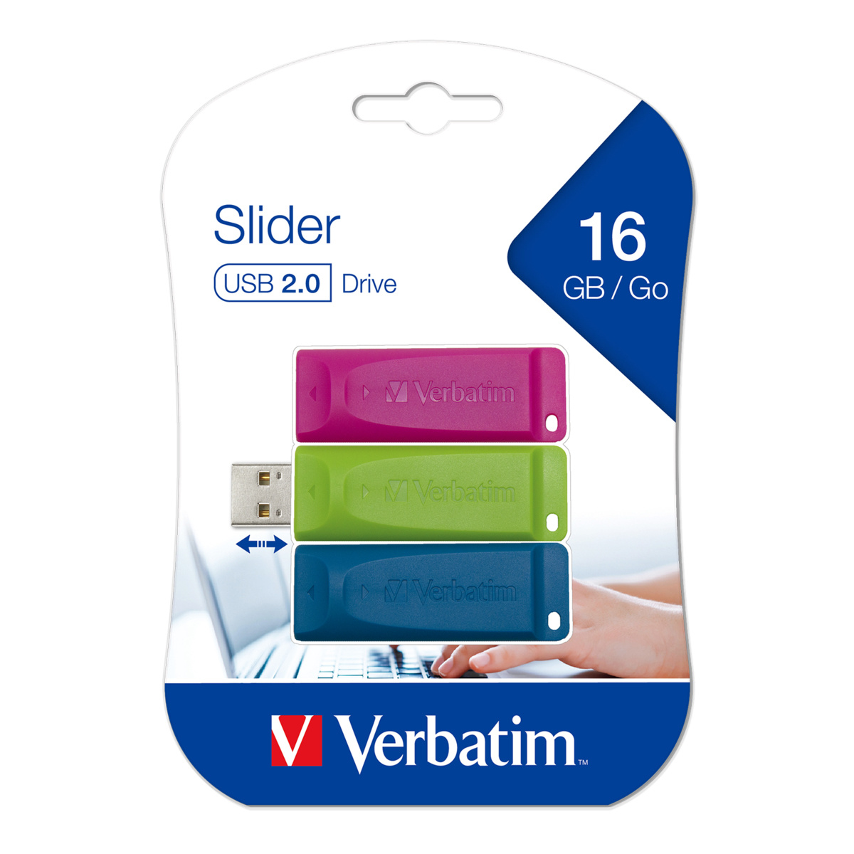 Verbatim Store 'n' Go Slider USB - 16GB, Set of 3
