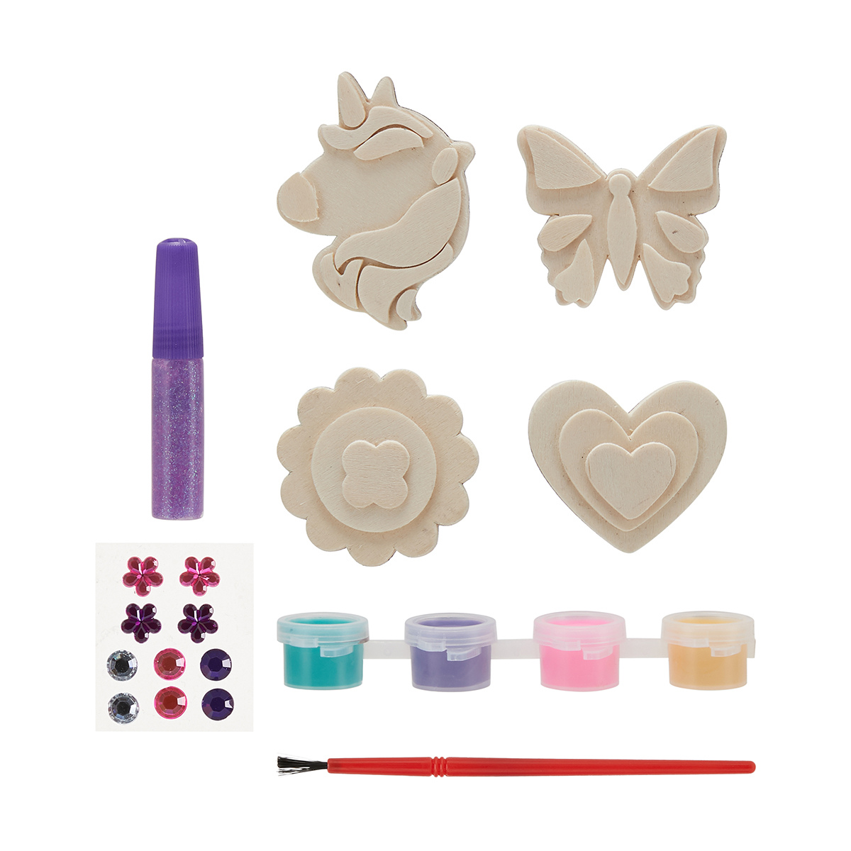 11 Piece Paint Your Own Wood Butterfly Kmart