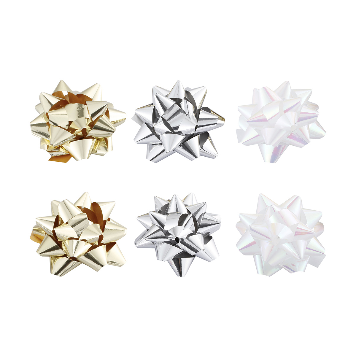 2 Pack Mixed Metallic Bows - Assorted