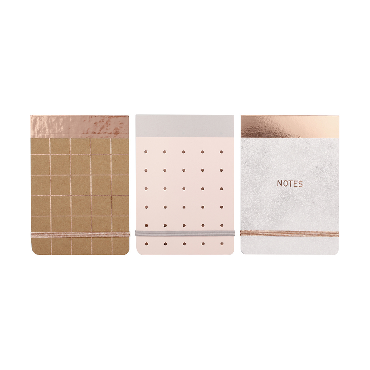 3 Pack A6 Rose Gold Look Notepad Kmart