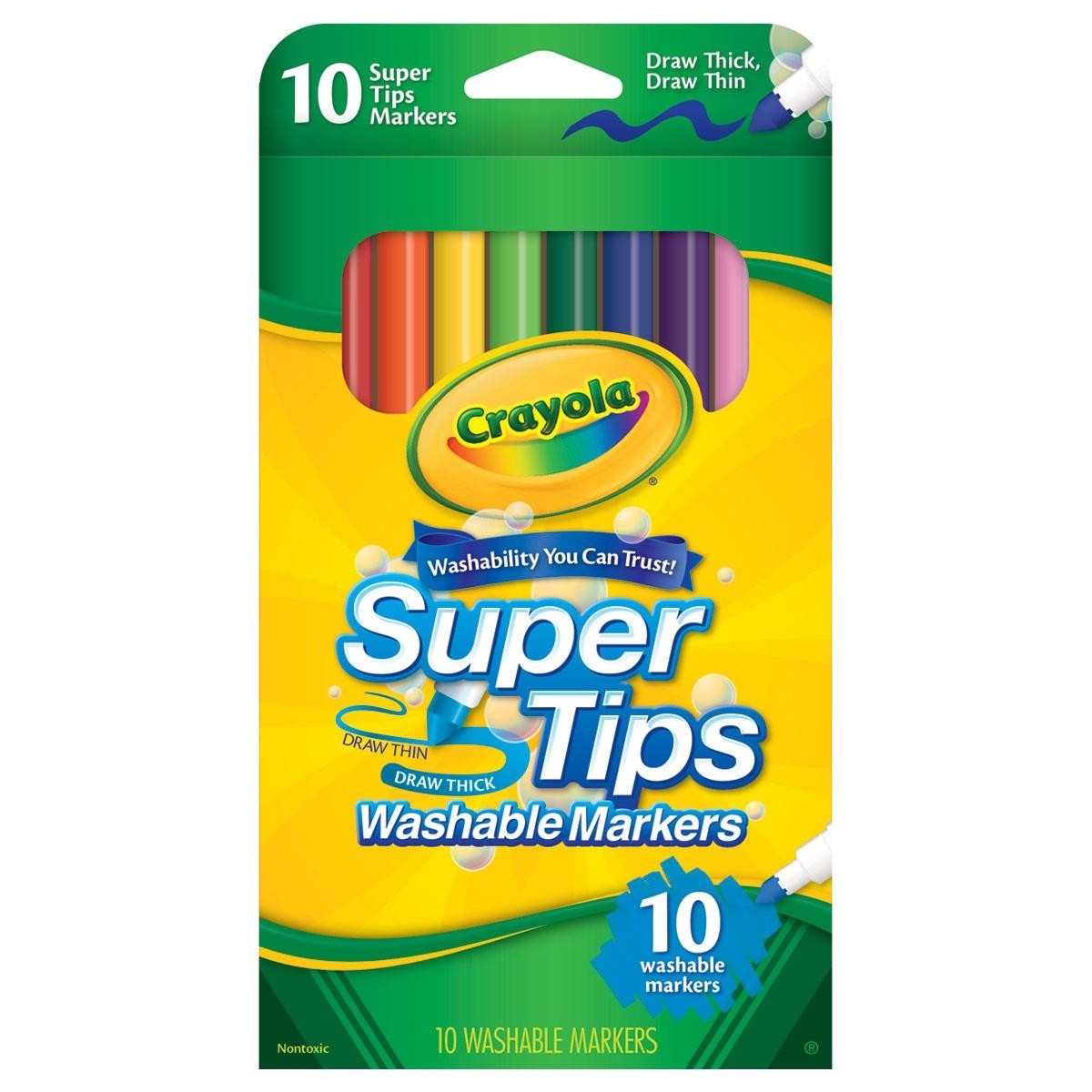 Crayola Pack of 10 Supertip Washable Markers