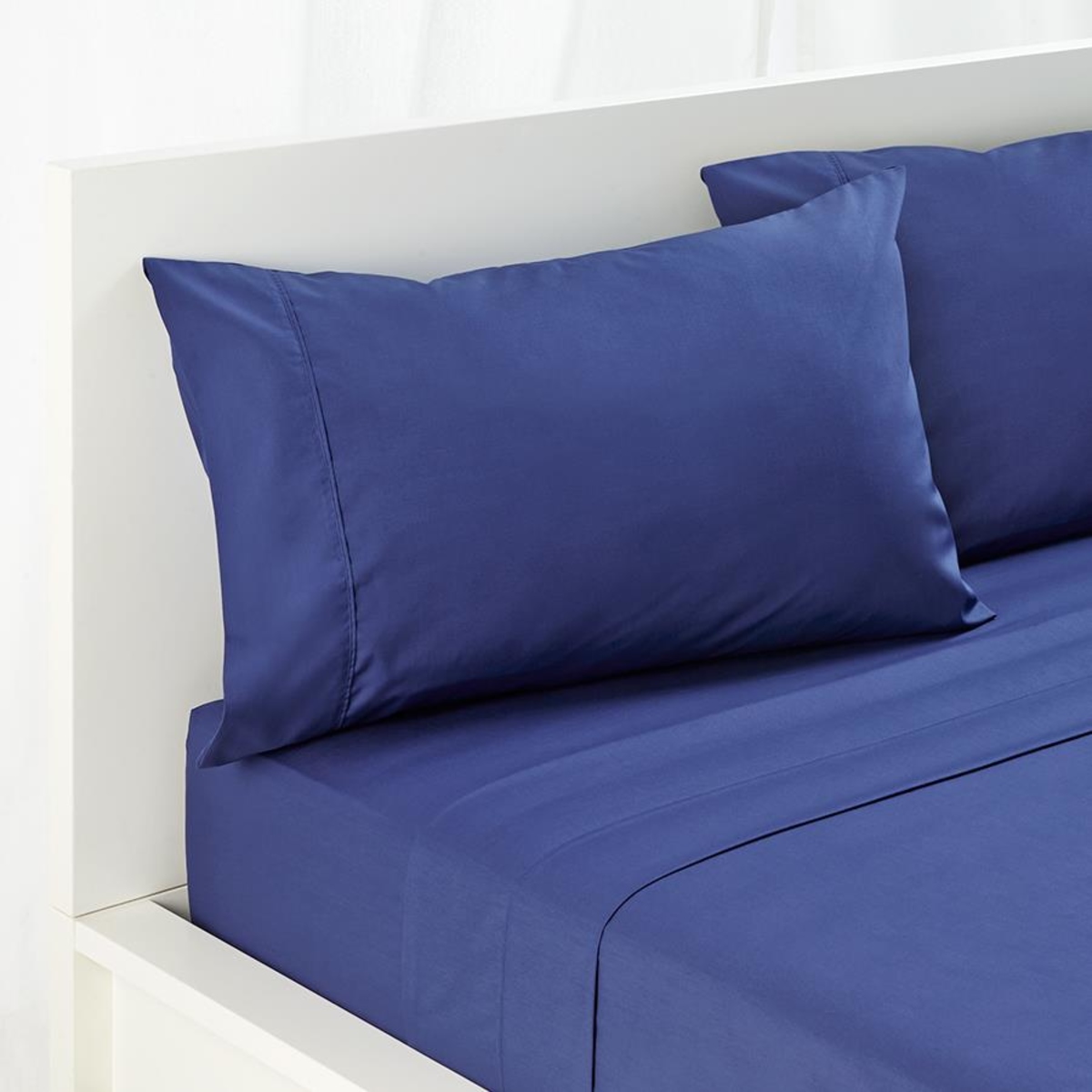 180 Thread Count Sheet Set - Double Bed, Mid Blue