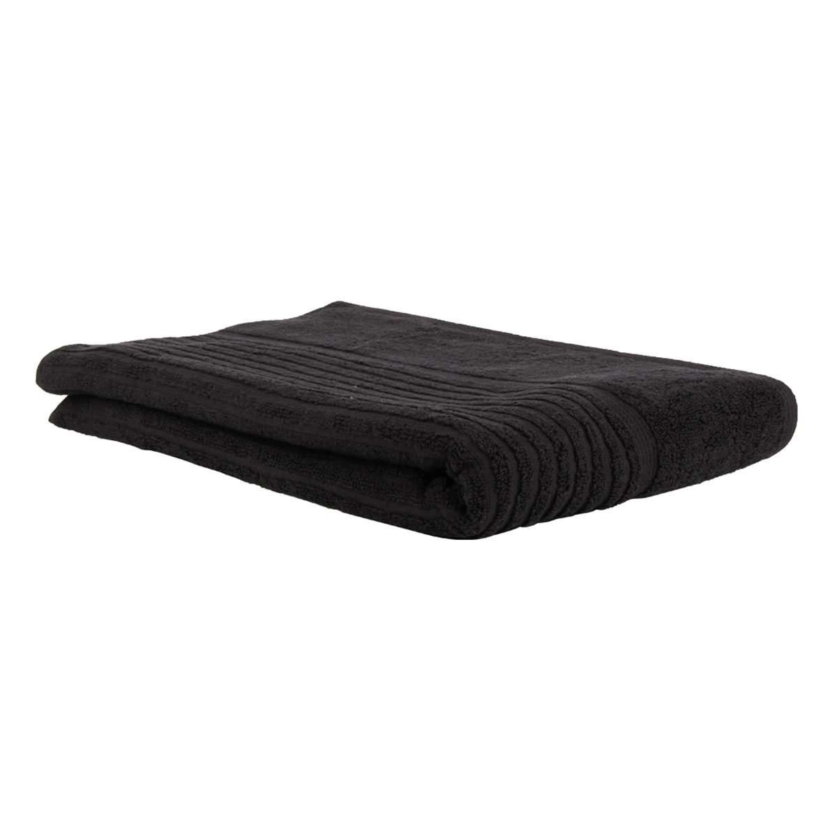 Metro Ribbed Bath Sheet Black Kmart