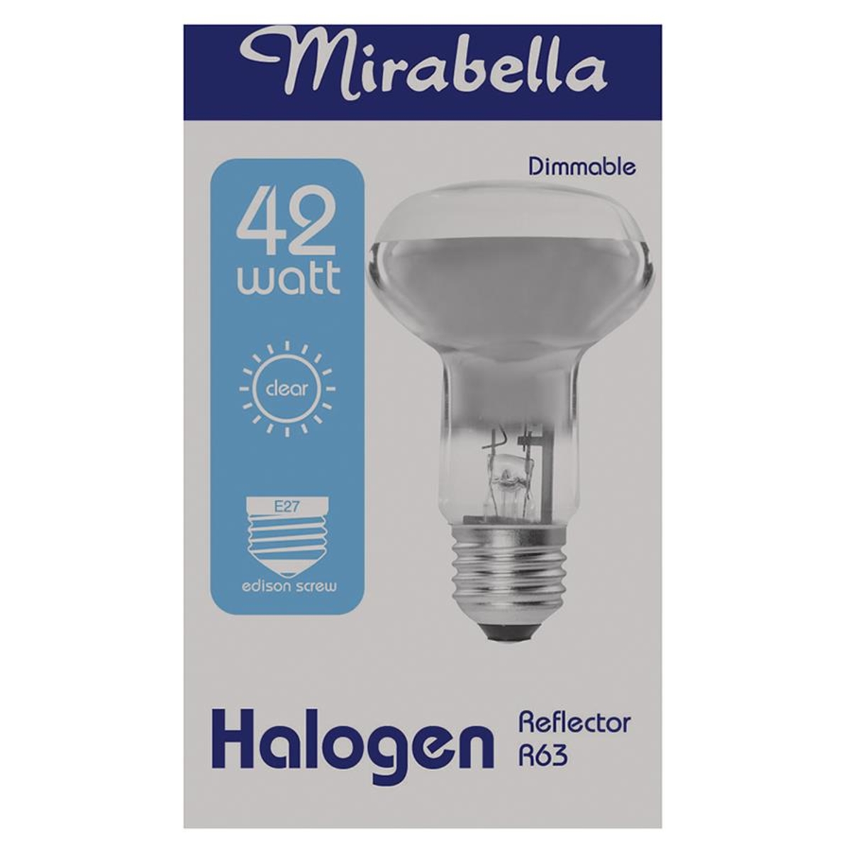 Mirabella E27 42W R63 Dimmable Halogen Reflector Bulb Kmart