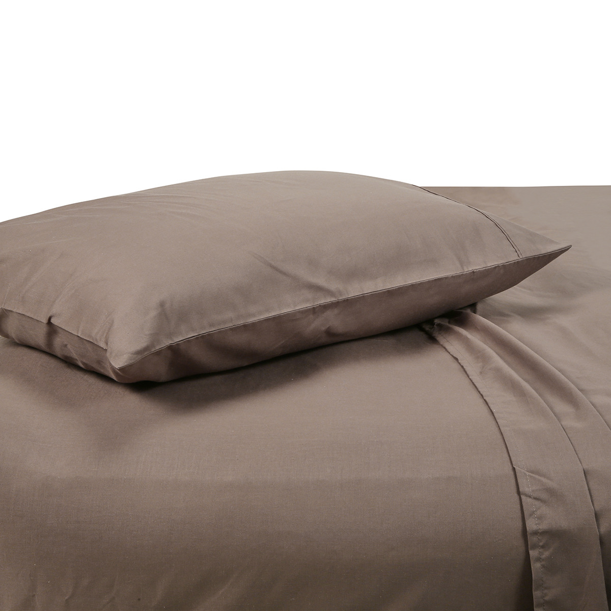 180 Thread Count Sheet Set King Single Bed, Mocha Kmart
