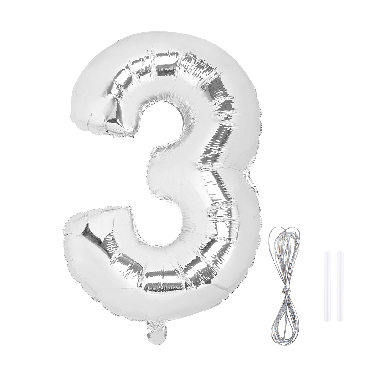 AirFilled Foil Balloon Number 3 Kmart