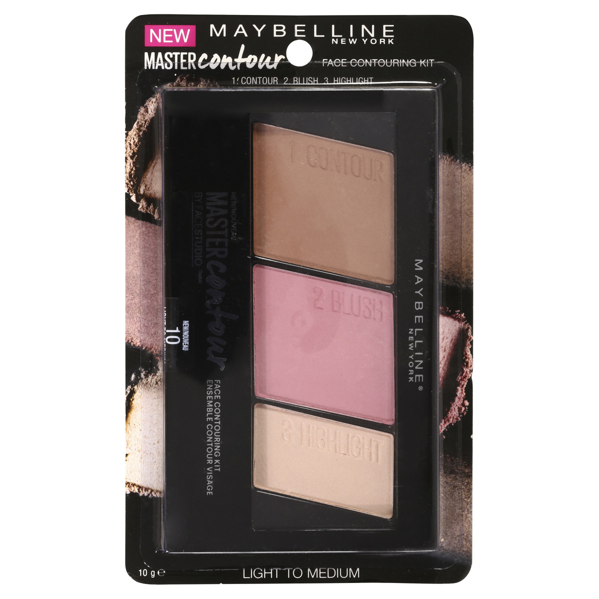 Maybelline Master Contour Face Contouring Kit 10g, Light To Medium