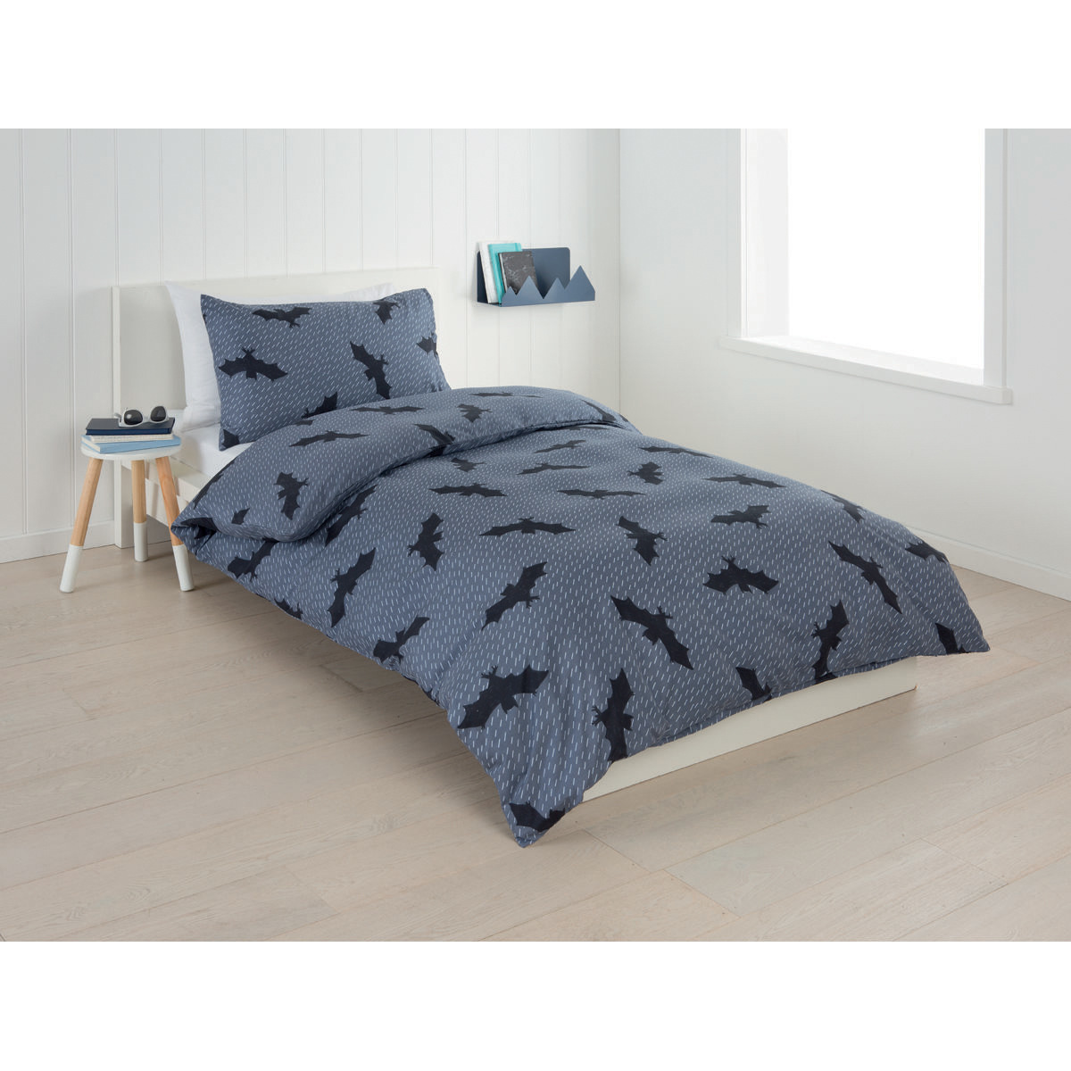Bats Printed Quilt Cover Set Single Kmart