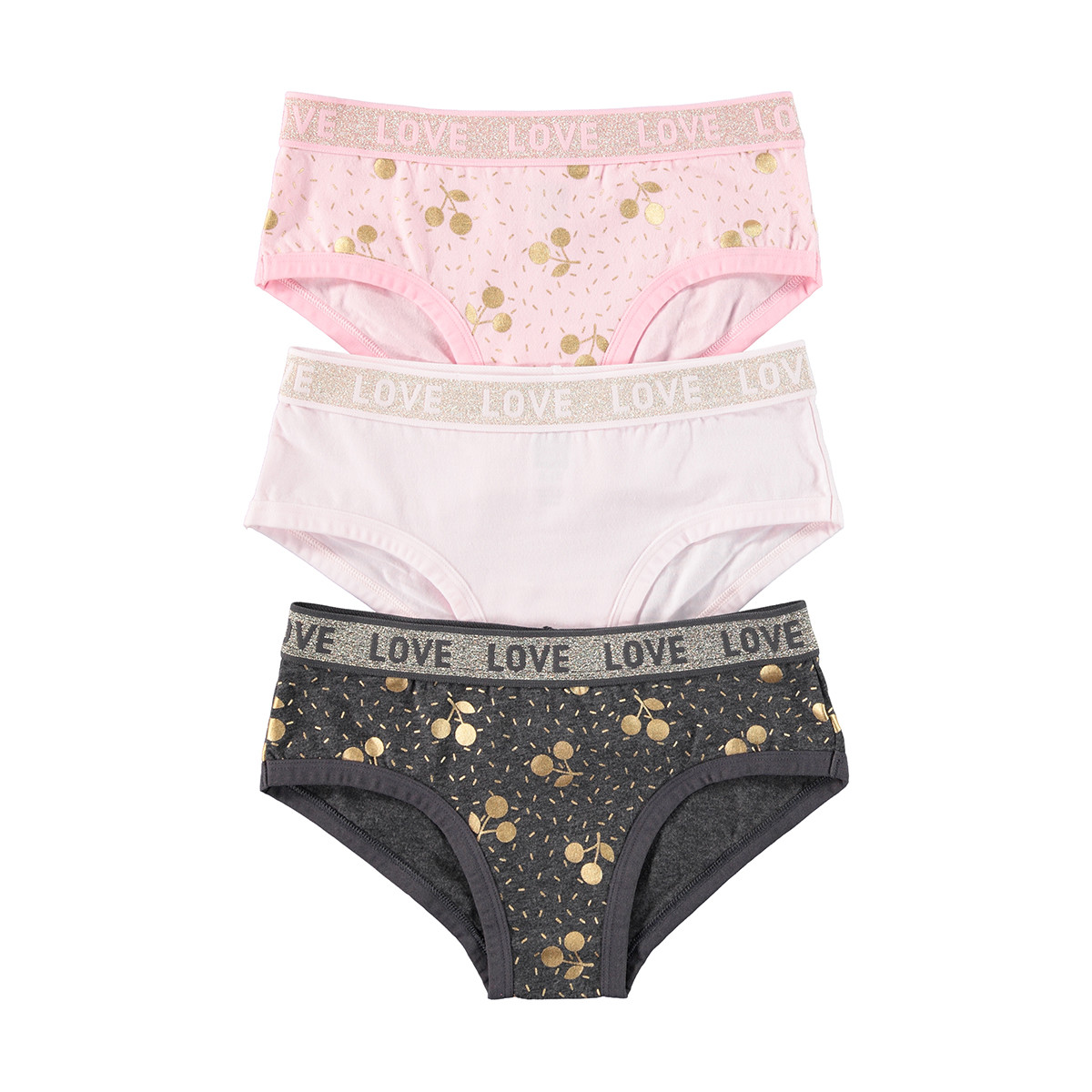 3 Pack Metallic Briefs Kmart