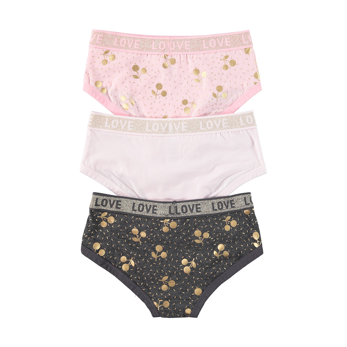 3 Pack Metallic Briefs Kmart