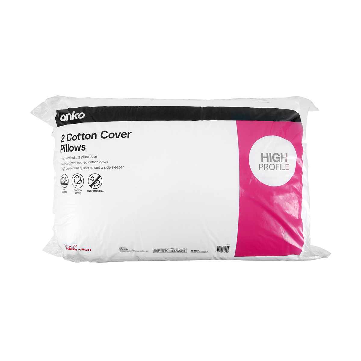 Cotton Cover Pillows High Profile, Set of 2 Kmart