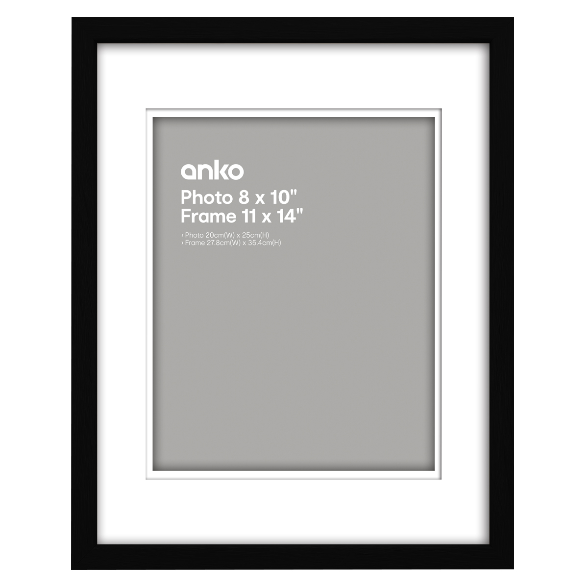 Nice Photo Frame 8in. x 10in. (20cm x 25cm), Black Kmart