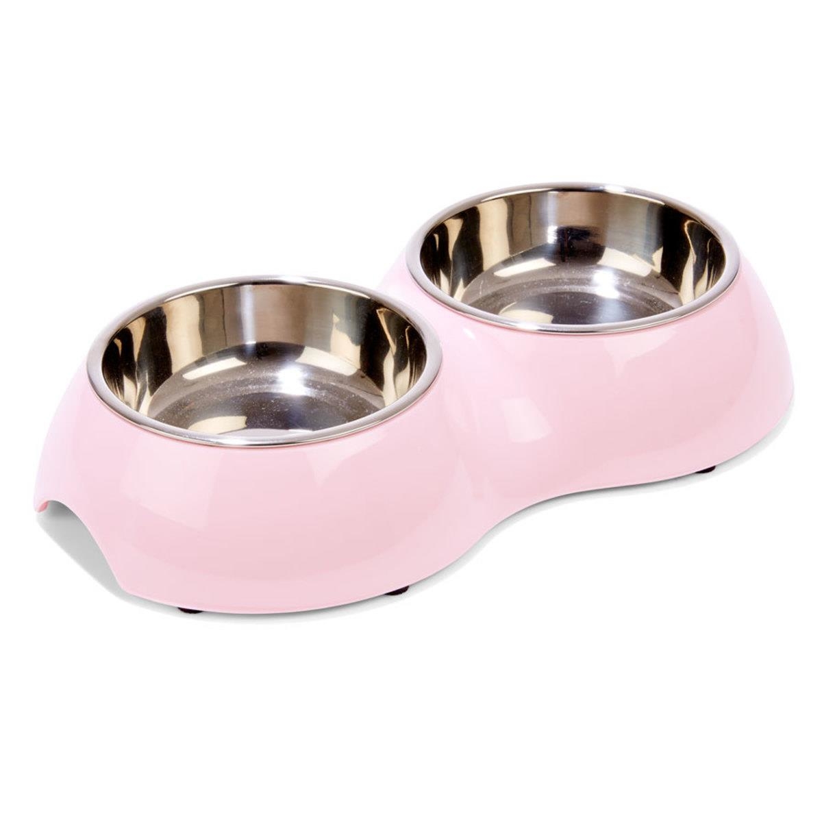 Twin Cat Bowl - Pink