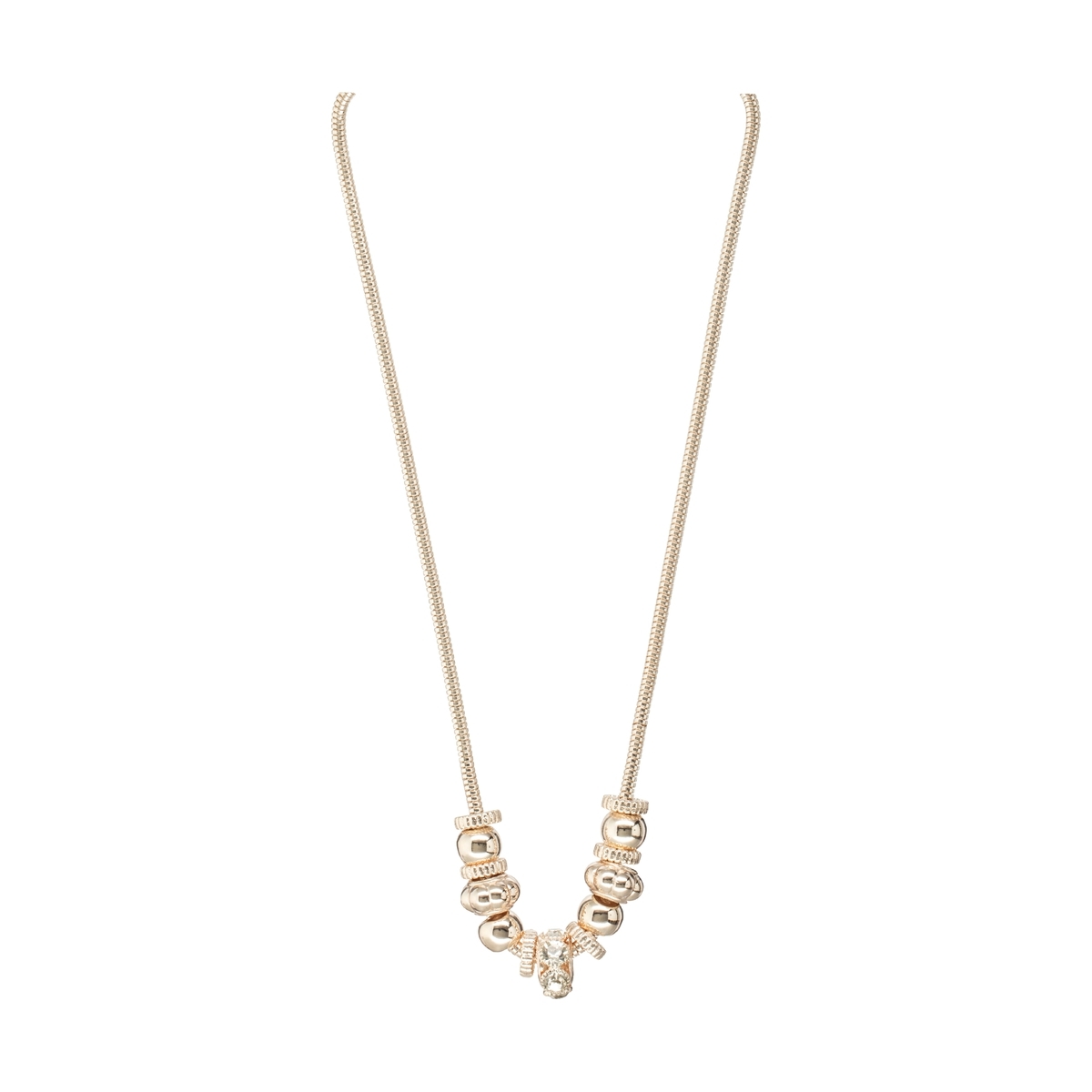 Multi Charm Necklace Set Rose Gold Look Kmart