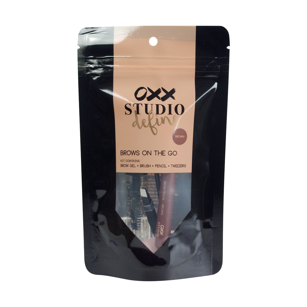 OXX Studio Define Brows On the Go Kit Brown Kmart
