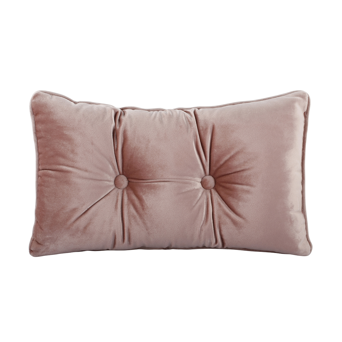 Breakfast Velvet Button Cushion Pink Kmart