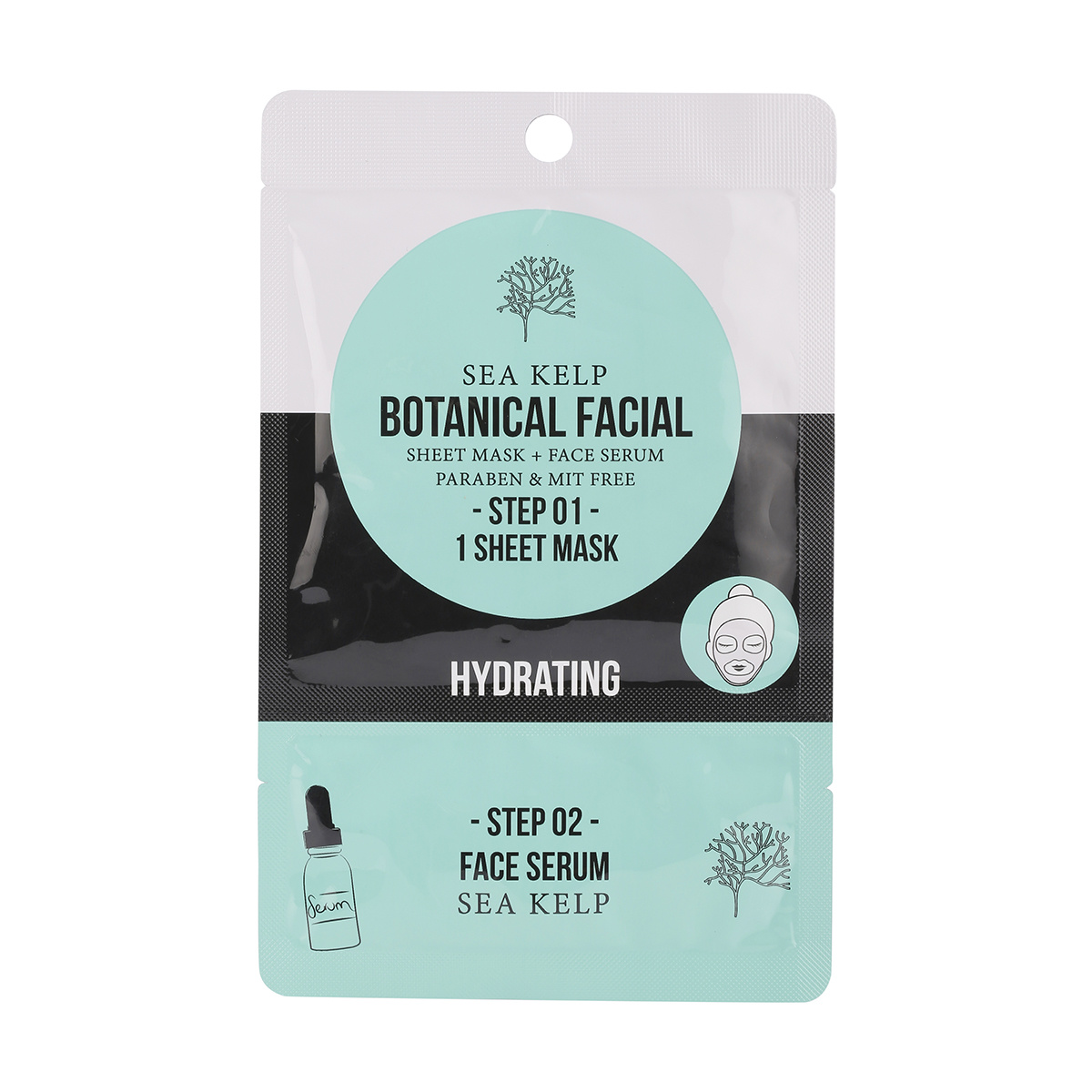Sea Kelp Botanical Facial Sheet Mask + Face Serum Kmart