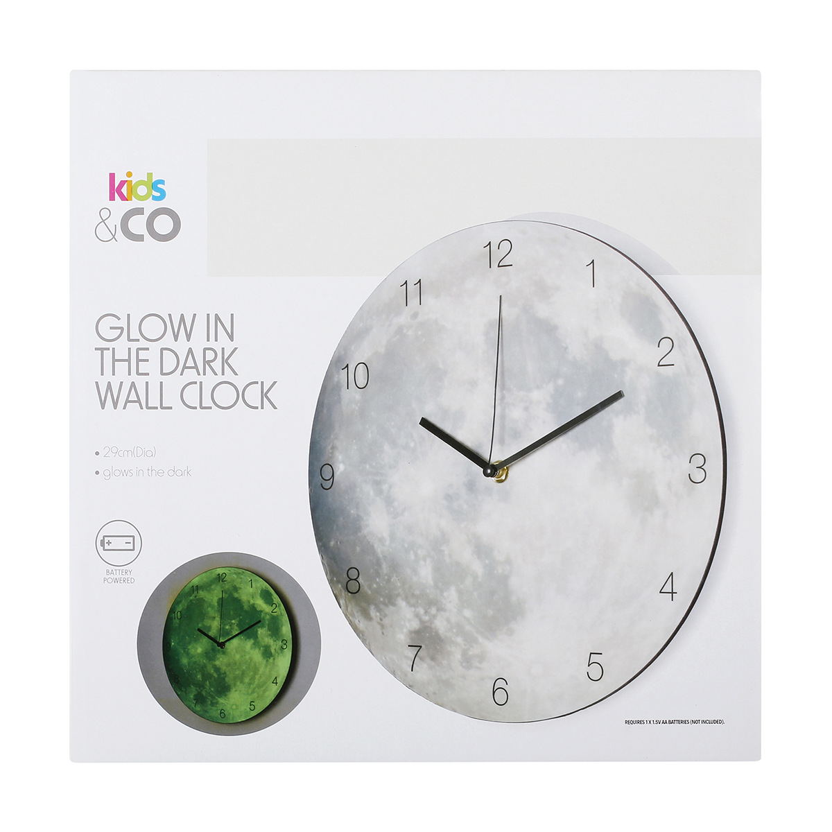 Glow in the Dark Wall Clock Kmart