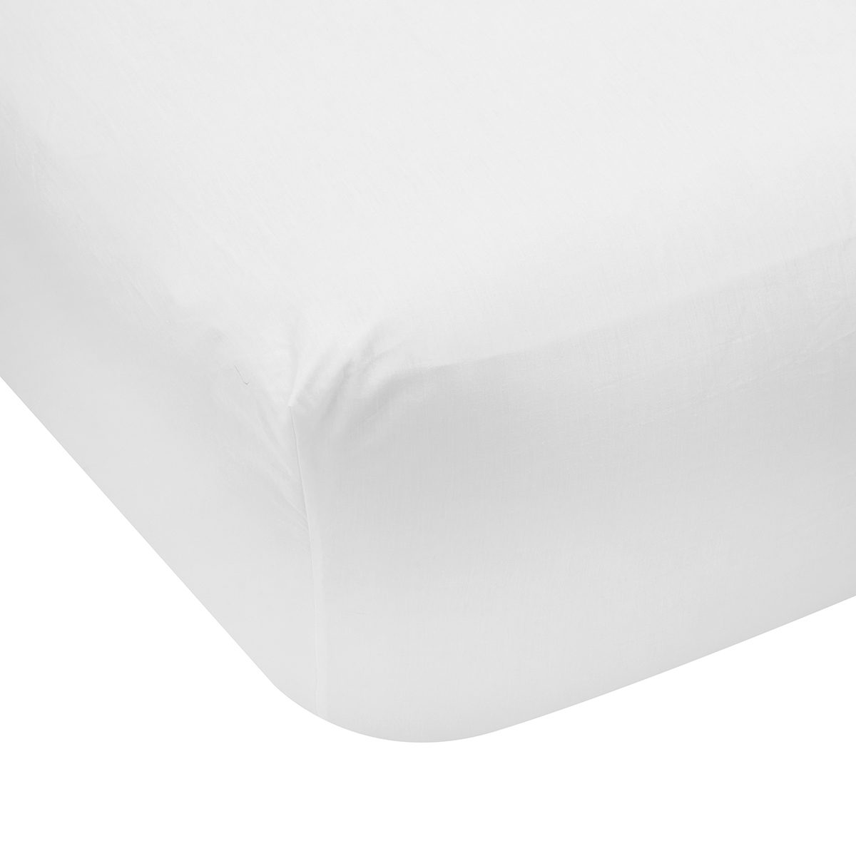 225 Thread Count Fitted Sheet King Bed, White Kmart