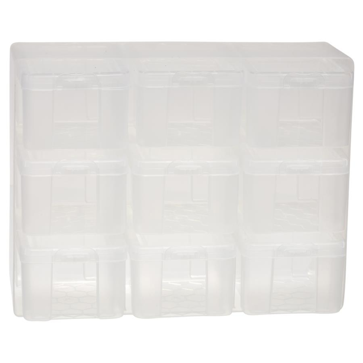 3 Tier Plastic Storage Unit - 9 Compartments