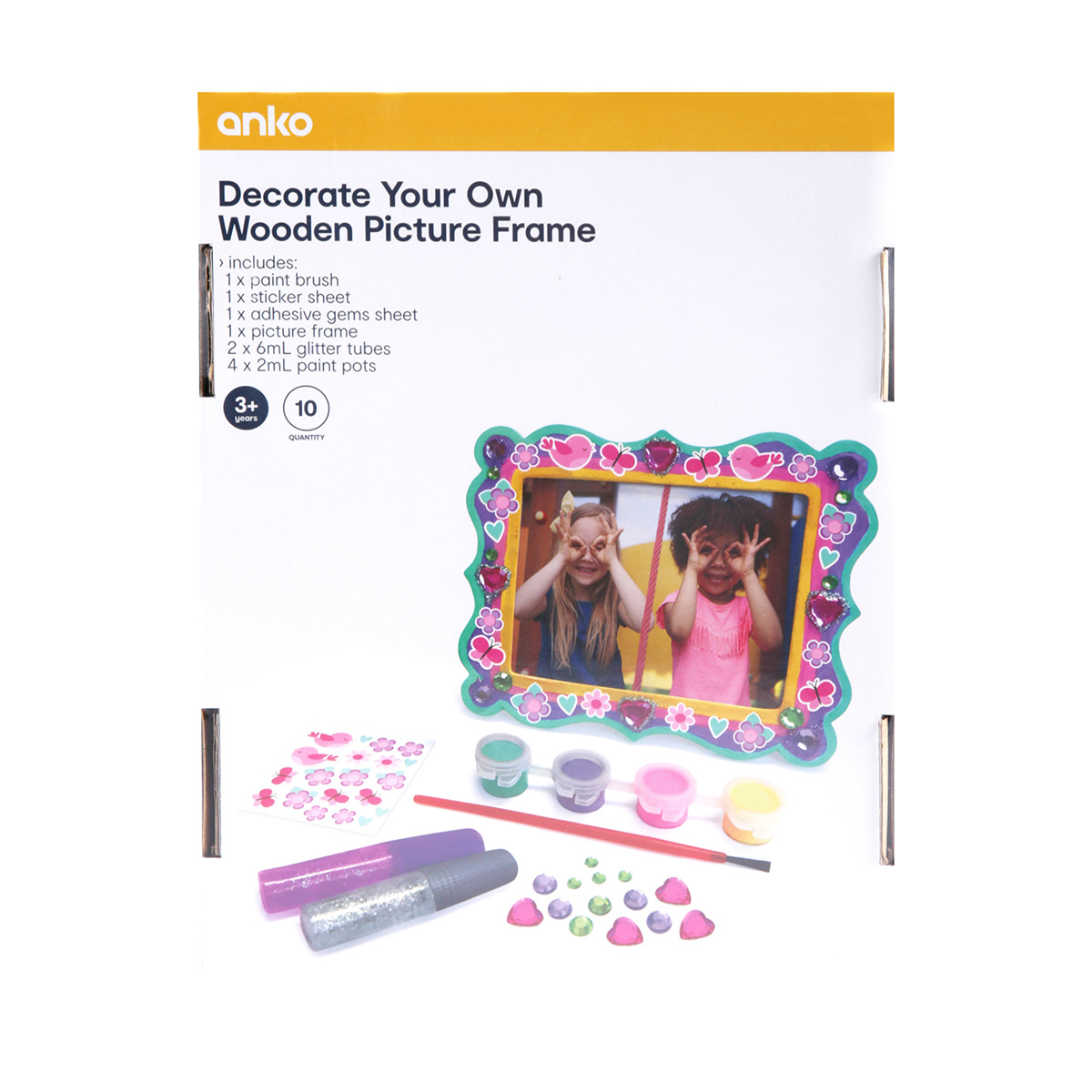 10 Piece Paint Your Own Wood Picture Frame Kmart