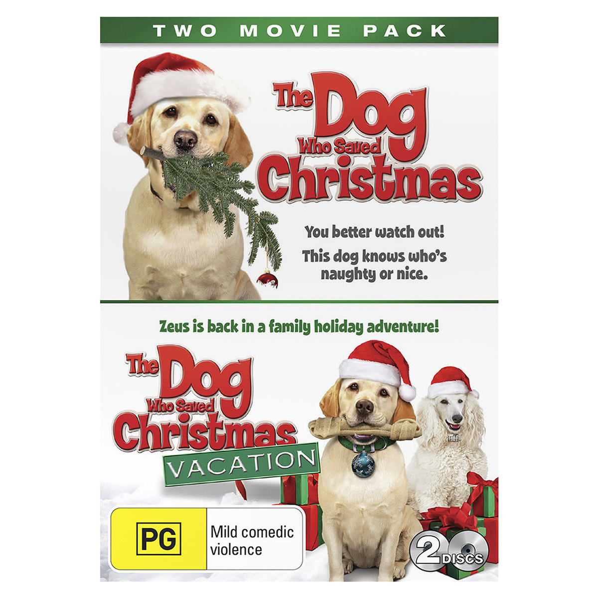 The Dog Who Saved Christmas : Two Movie Pack - DVD