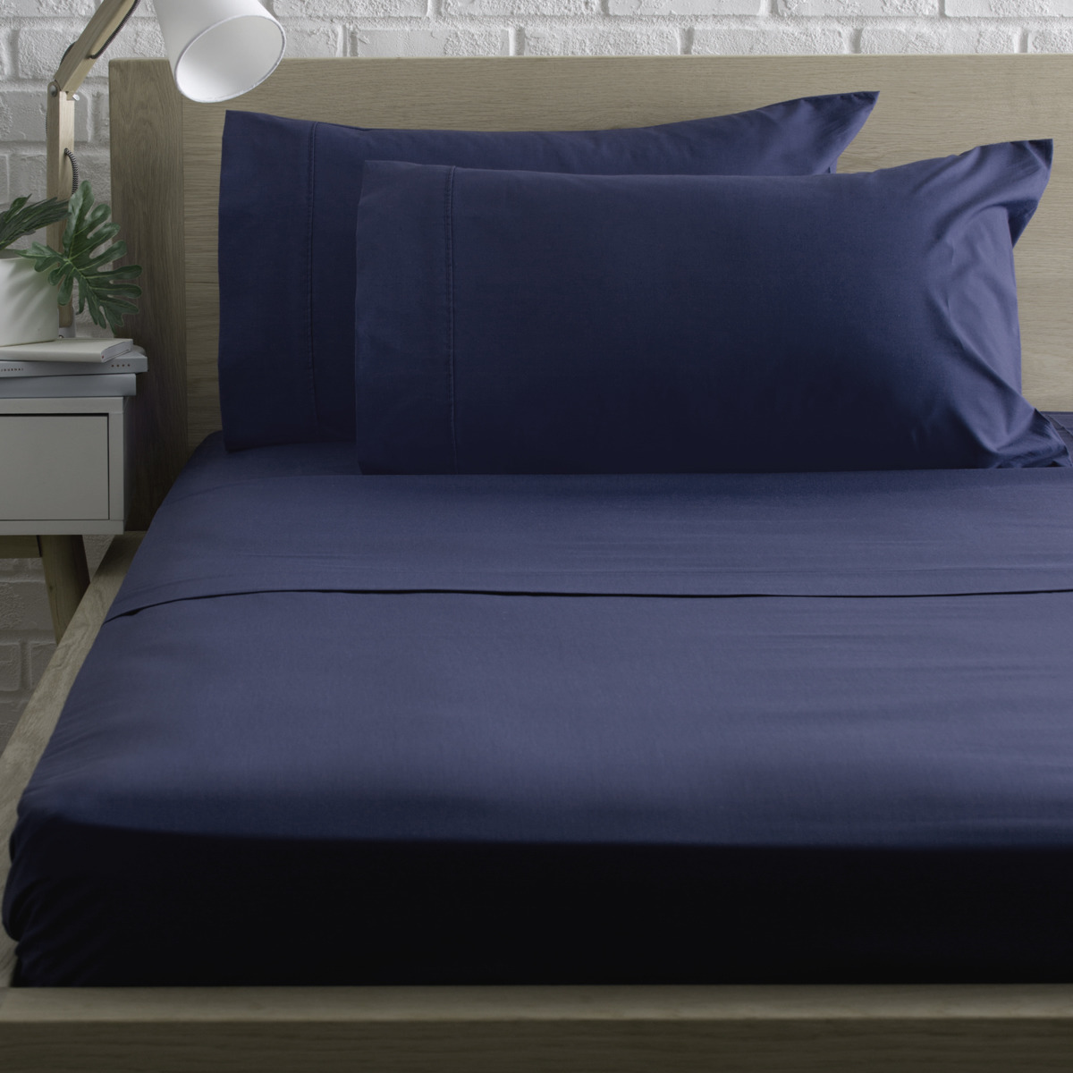 225 Thread Count Sheet Set King Bed, Denim Kmart