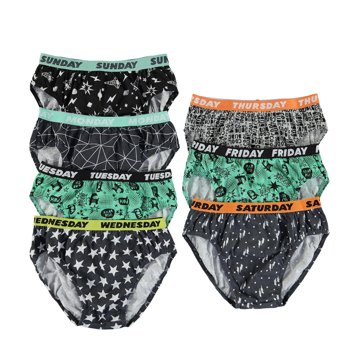 7 Pack Days of the Week Briefs Kmart