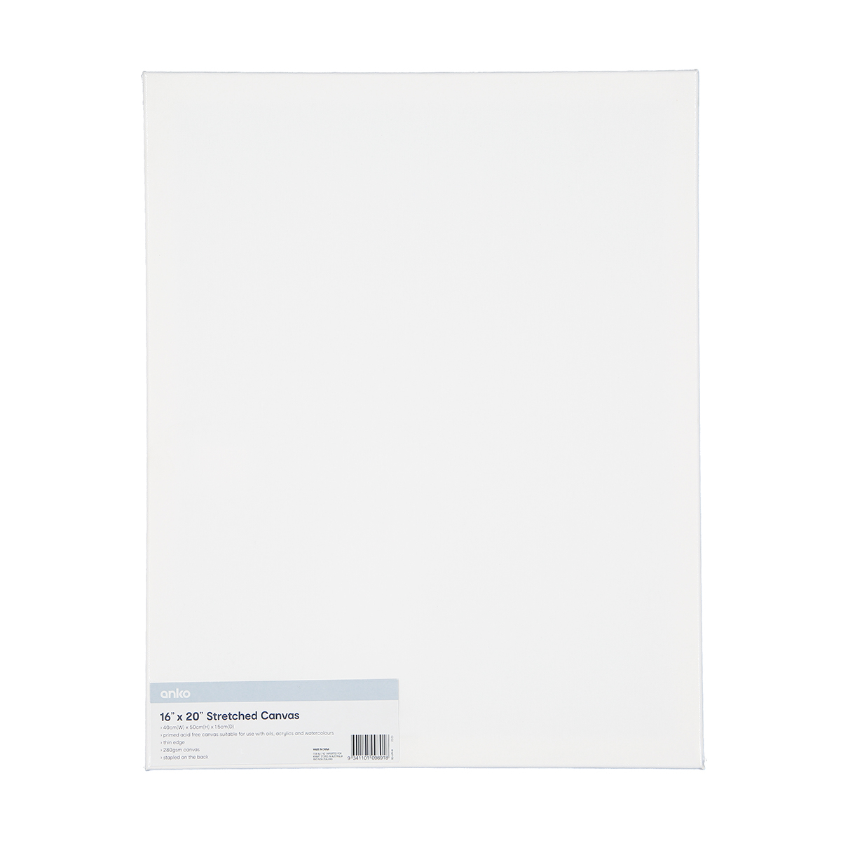 1 Pack 40cm x 50cm Stretched Canvas Kmart