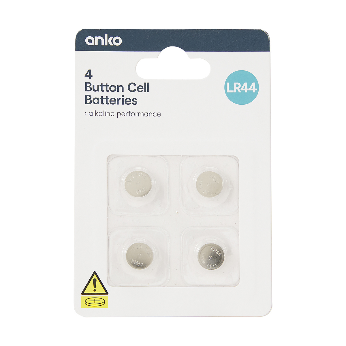 Button Cell Alkaline Batteries LR44, Set of 4 Kmart