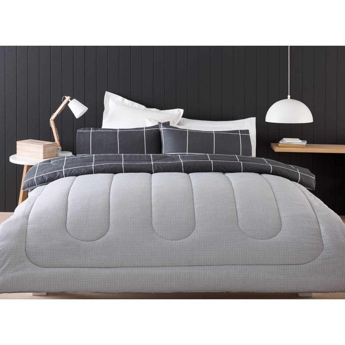 Graphite Comforter Set Double Bed Kmart