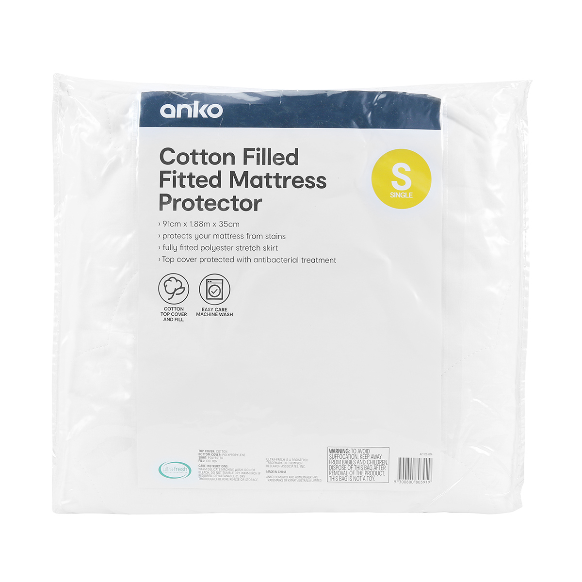 Cotton Filled Mattress Protector Single Bed Kmart