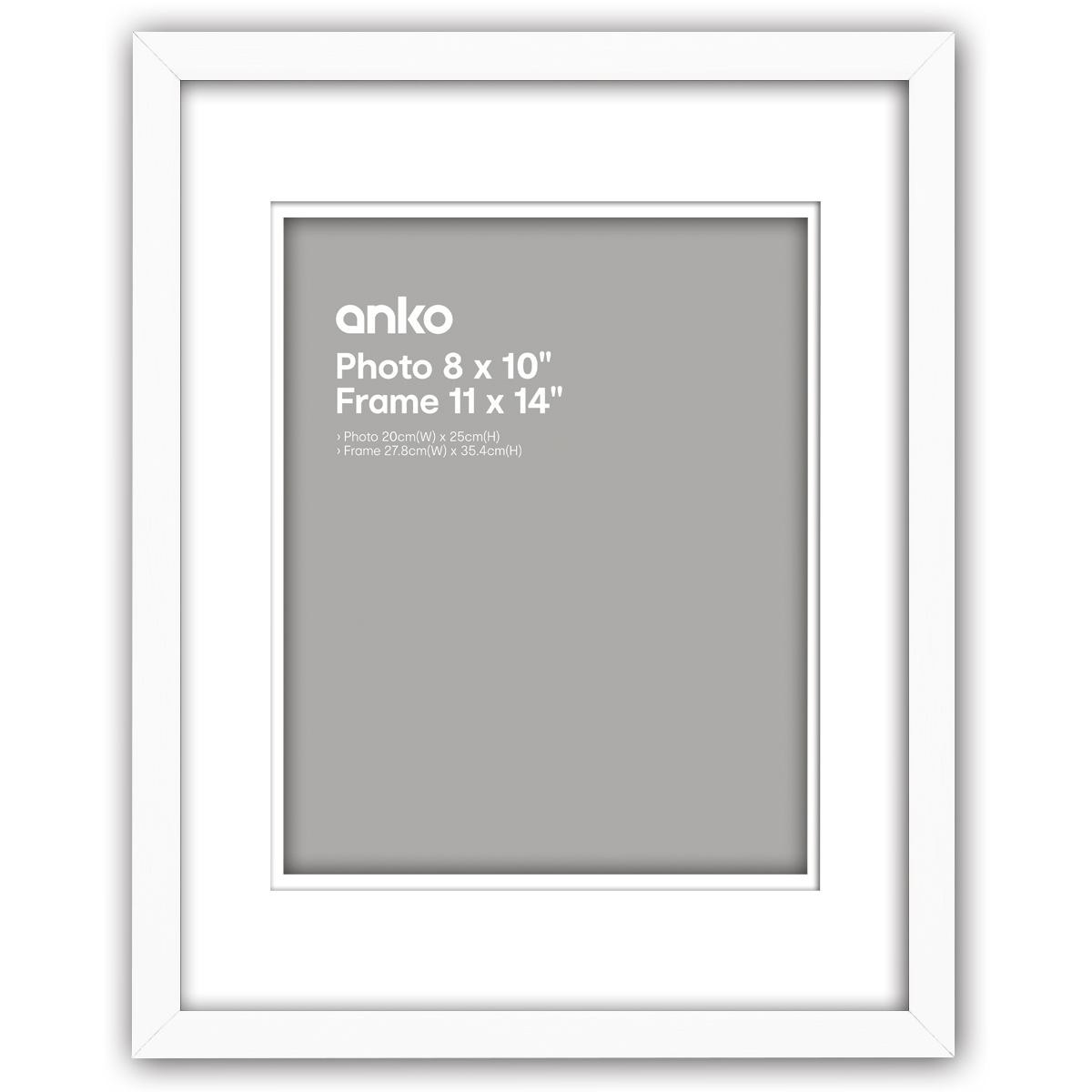 Nice Photo Frame 8in. x 10in. (20cm x 25cm), White Kmart