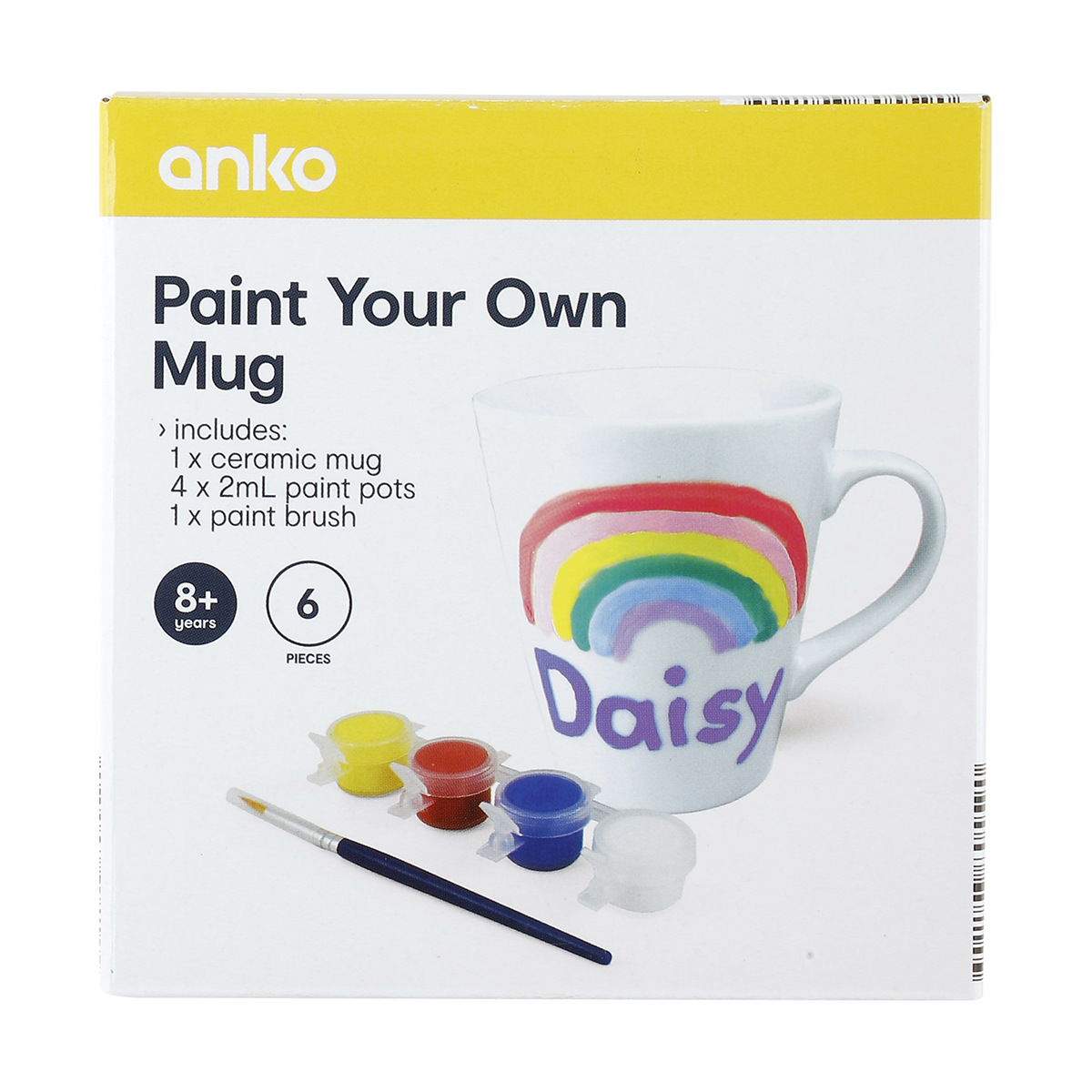 6 Piece Paint Your Own Mug Kmart
