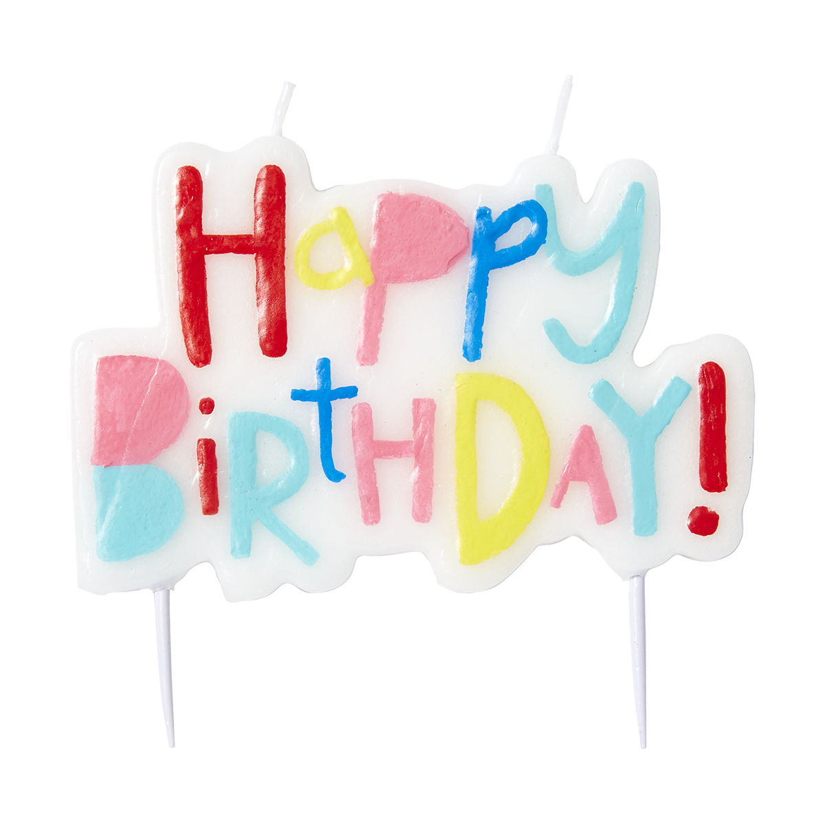 Happy Birthday Shaped Candle Kmart