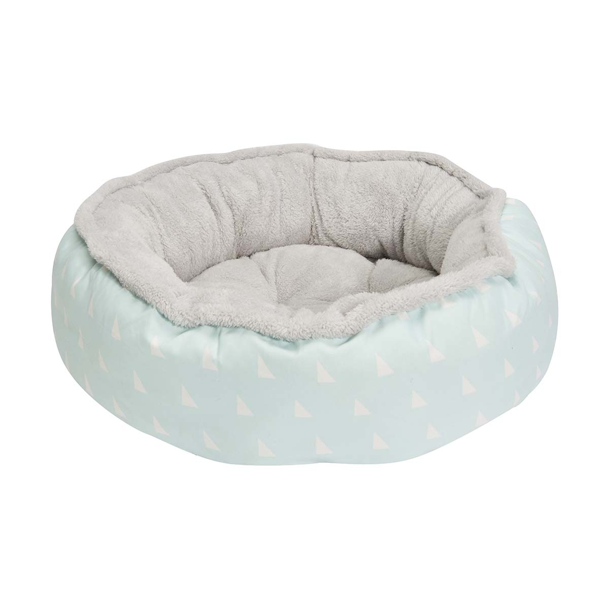 round plush dog bed