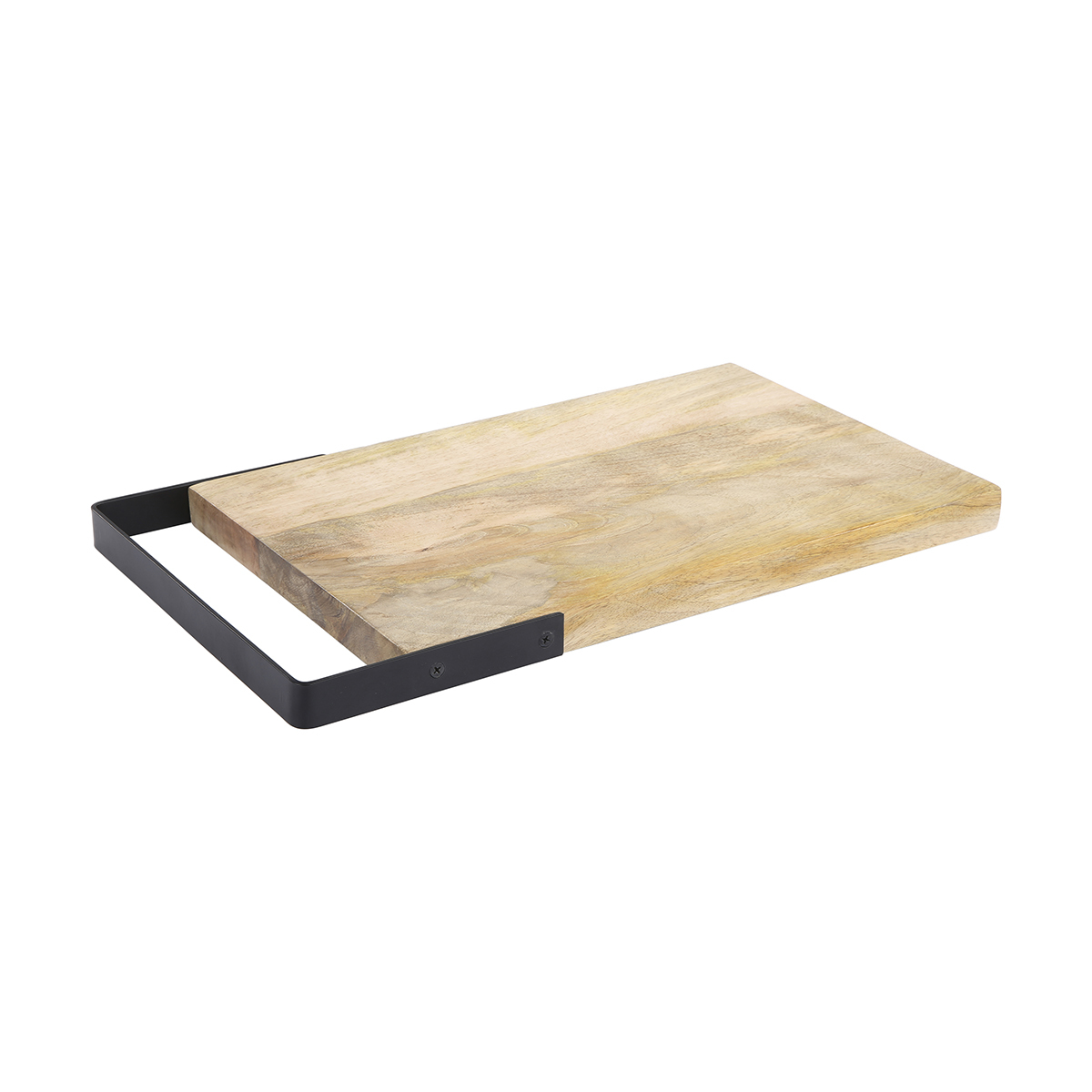 Mango Wood and Iron Board Small Kmart
