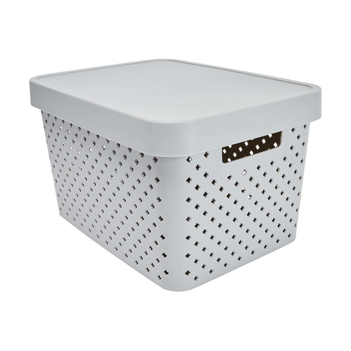 Design Tub with Lid Medium, Grey Kmart