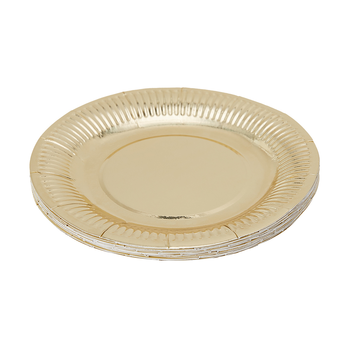 16 Pack Gold Look Foil Dessert Plates Kmart