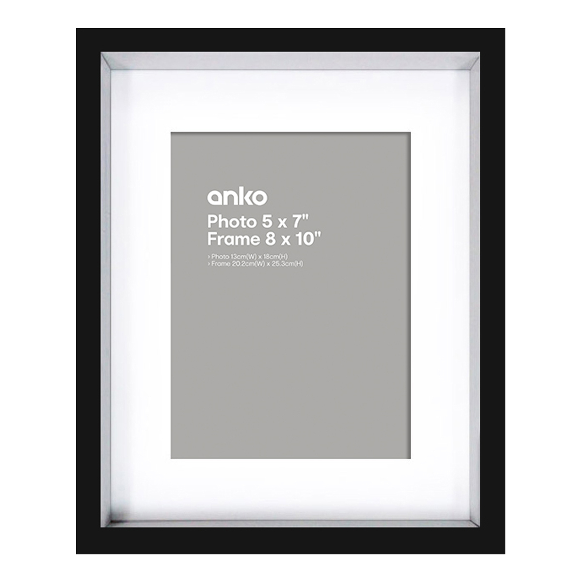 Manhattan Frame 5in. x 7in. (13cm x 18cm), Black Kmart