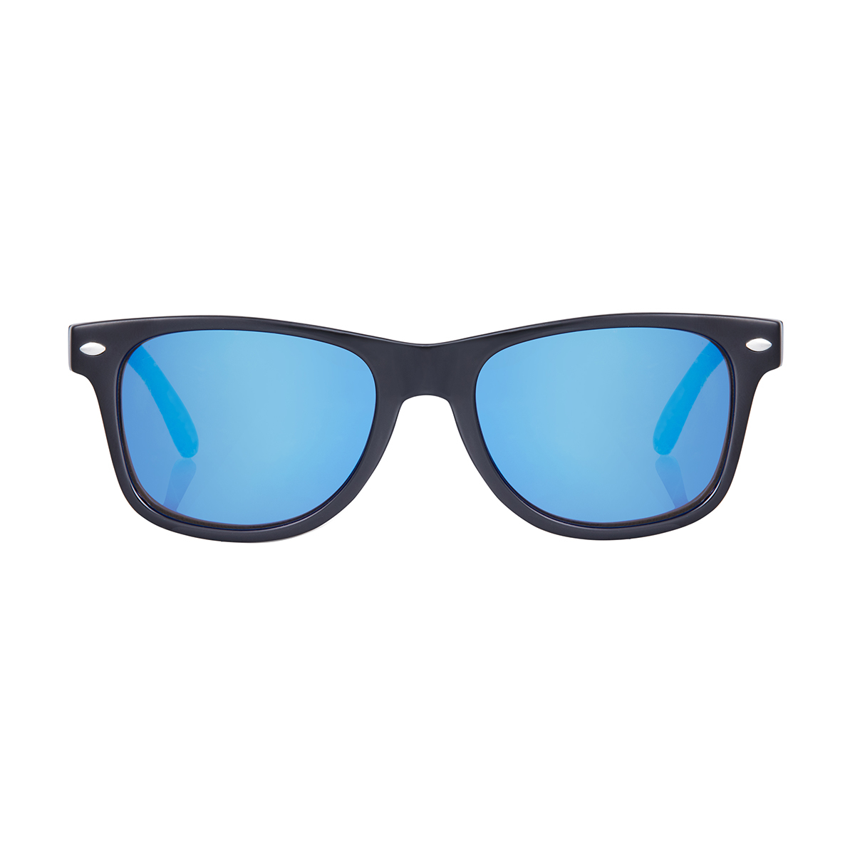 Black Frame Reflective Sunglasses