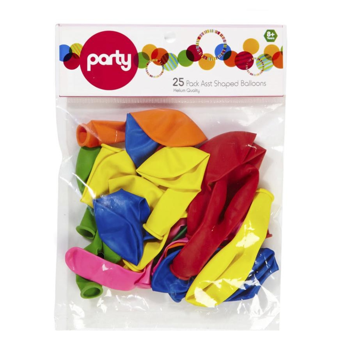 25 Pack Assorted Shaped Balloons Kmart